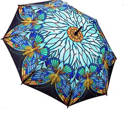 Stained Glass Butterfly Folding Umbrella (gift boxed)